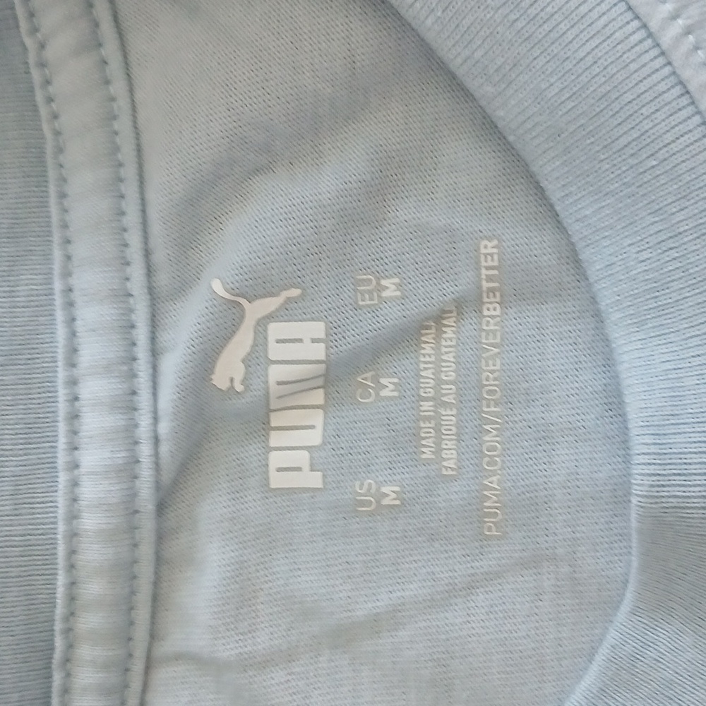PUMA mens baby blue logo tee shirt size medium - Picture 8 of 11